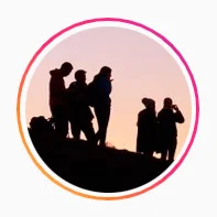 silhueta de vários influencers