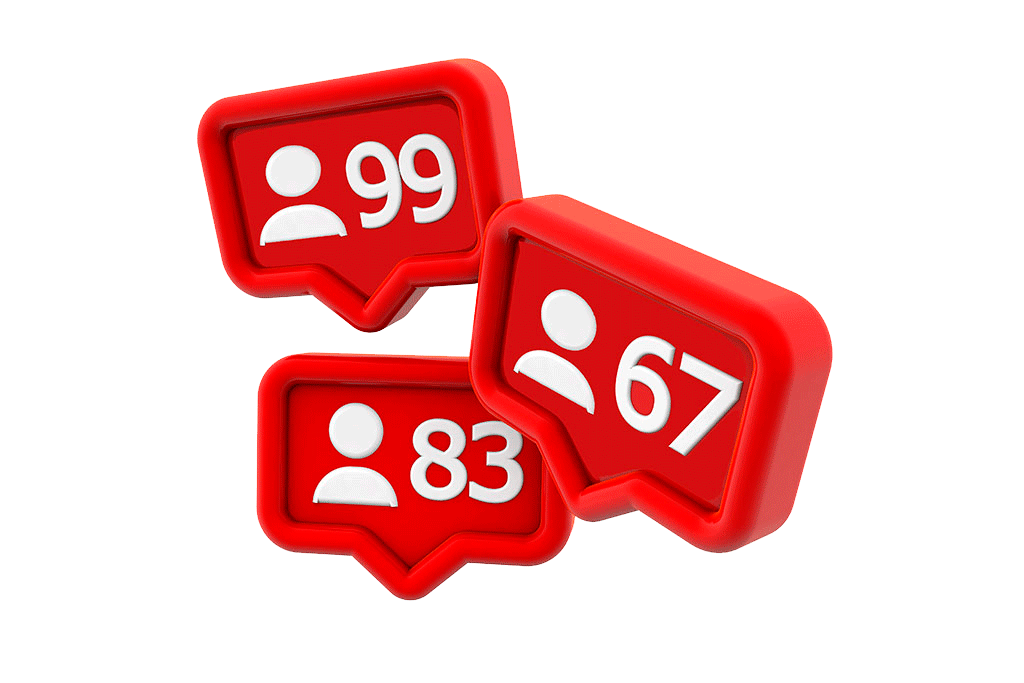 Quantos seguidores para ser influencer : Bal&otilde;es vermelhos com n&uacute;emeros de seguidores