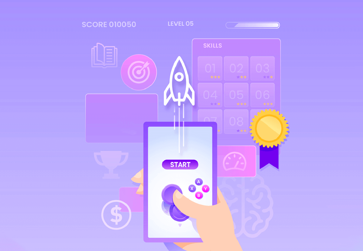 Descubra o poder da gamifica&ccedil;&atilde;o digital: engajamento e divers&atilde;o ao alcance de um clique! Fonte: @Freepik